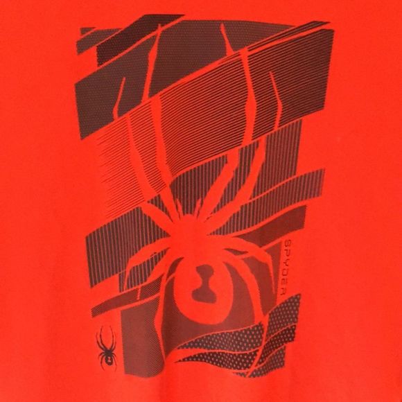 Boys Spyder short sleeve T (orange/black) - Picture 2 of 5